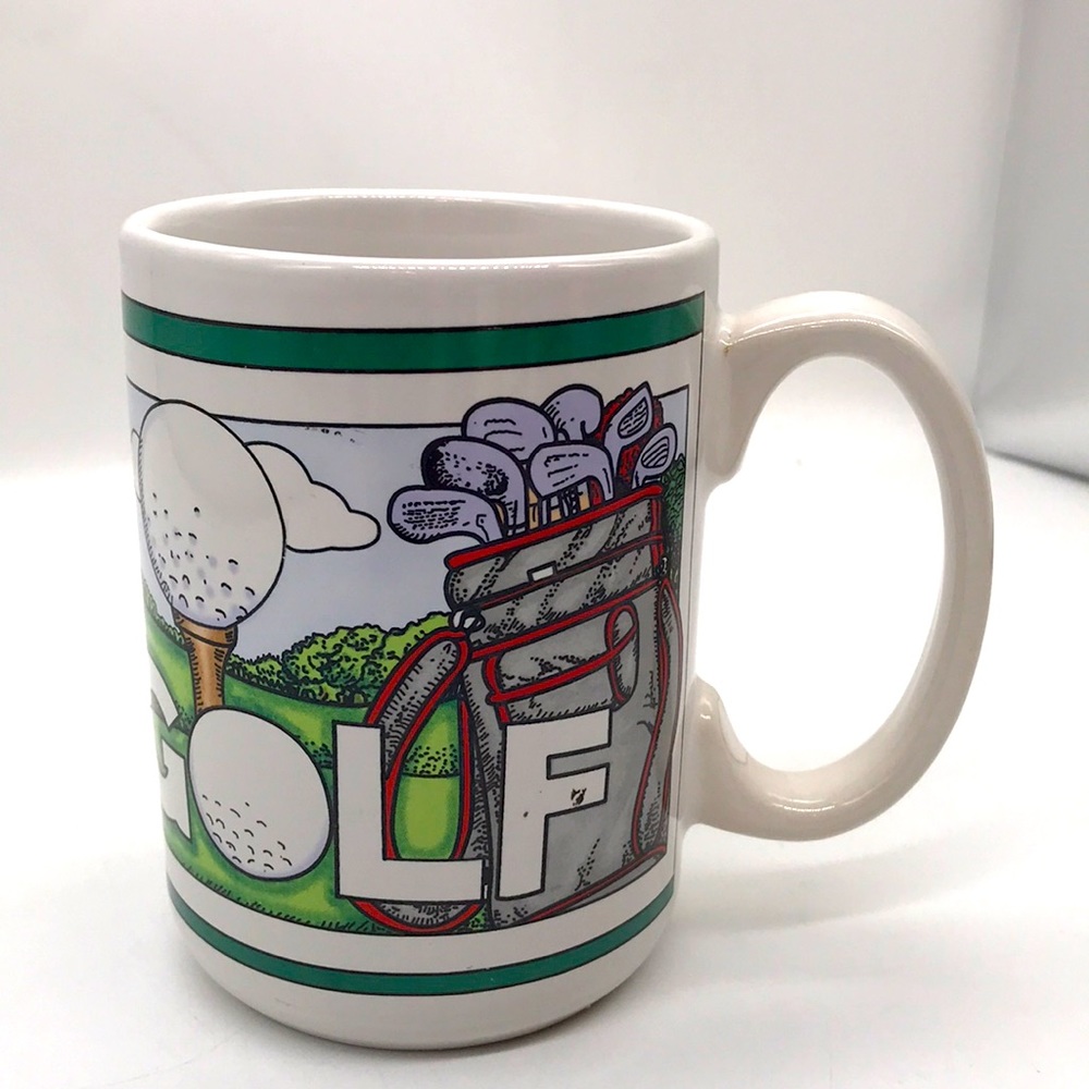 Coffee Cup Large Decorated Logo GOLF